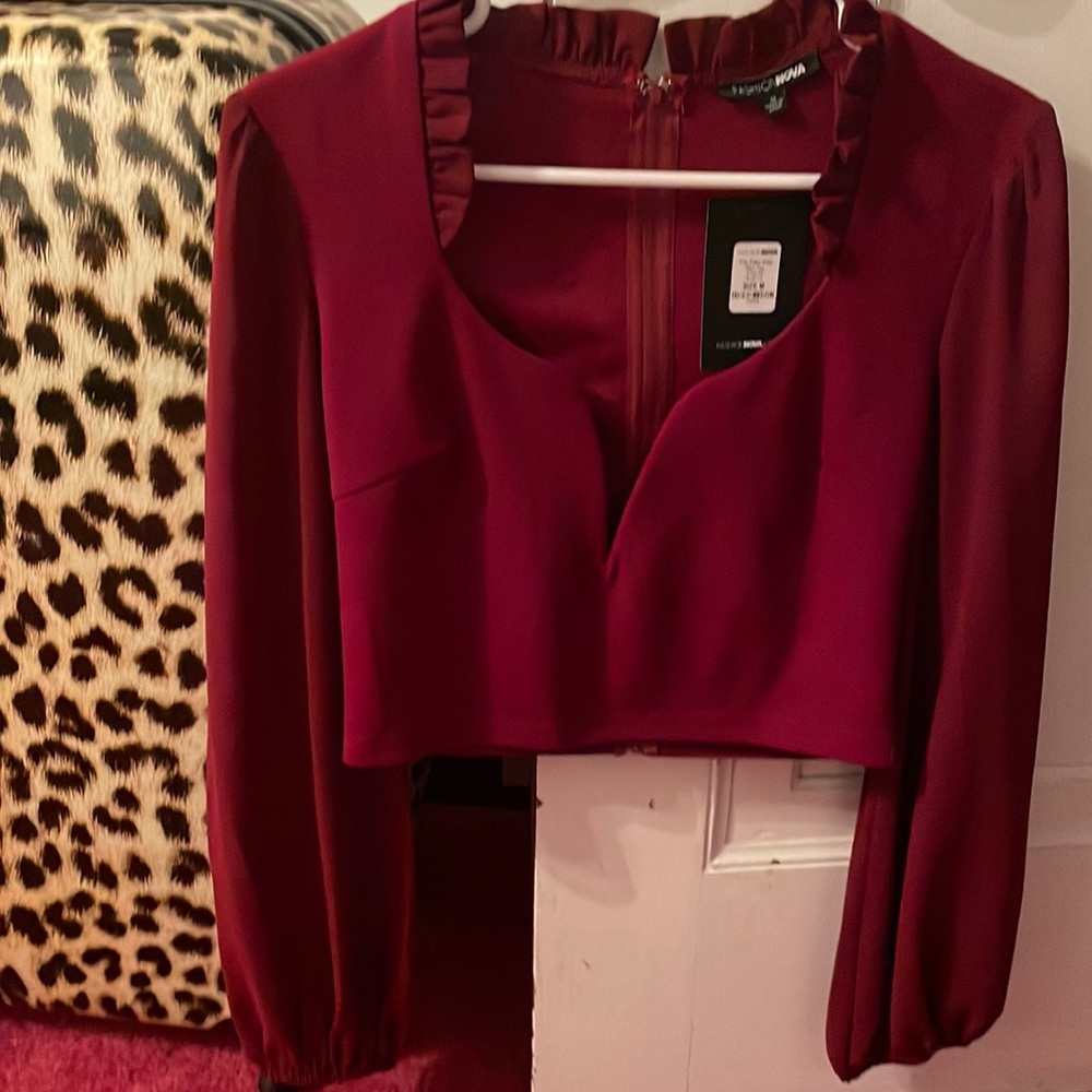Cranberry crop top